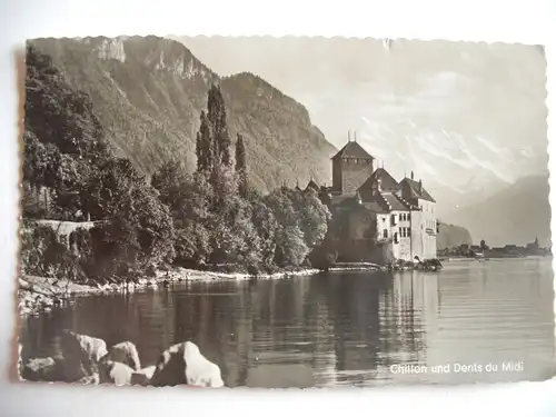 Alte AK Chillon und Dents du Midi [A1219]