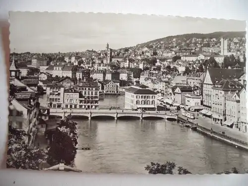 Alte AK Zürich Urania Brücke und Limmatquai [A1222]