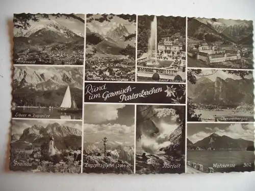 Alte AK Garmisch Partenkirchen Mehrbildkarte [A580]