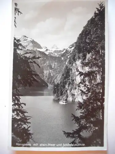 Alte AK Königsee mit Steinernem Meer Berchtesgaden [A617]