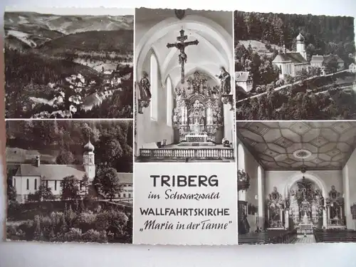 Alte AK Triberg Schwarzwald Wallfahrtskirche Maria in der Tanne [A873]
