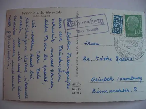 Alte AK Felspartie bei Schüttersmühle Fränkische Schweiz [A635]