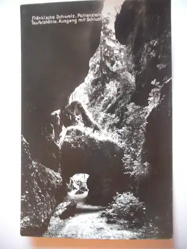 Alte AK Pottenstein Teufelshöhle Fränkische Schweiz [A640]