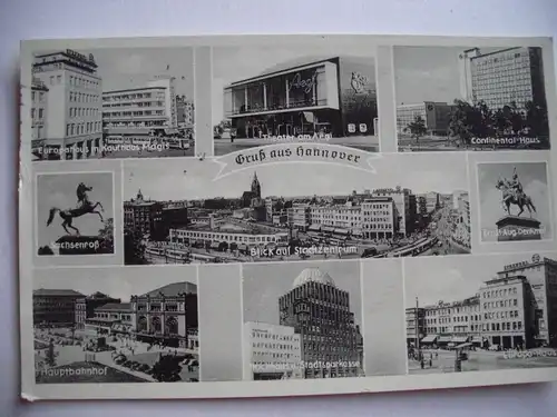 Alte AK Hannover Mehrbildkarte 1956 [A486]