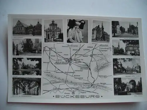 Alte AK Bückeburg Mehrbildkarte [A497]