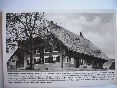 Alte AK Bernau Geburtshaus Hans Thoma Schwarzwaldhaus [A8]