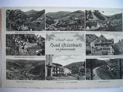 Alte AK Bad Griesbach Schwarzwald Mehrbildkarte [A16]