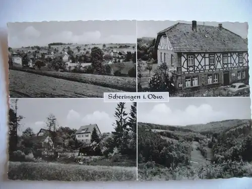 Alte AK Scheringen im Odenwald Mehrbildkarte [A47]