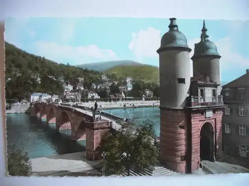 Alte AK Heidelberg Alte Brücke mit Brückentor [A60]
