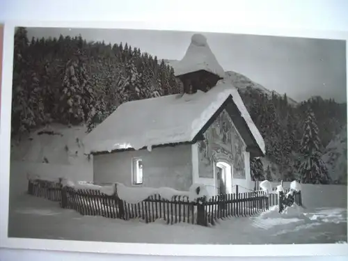 Alte AK Kapelle Gut u. Gasthaus Elmau Klais Oberbayern [A72]