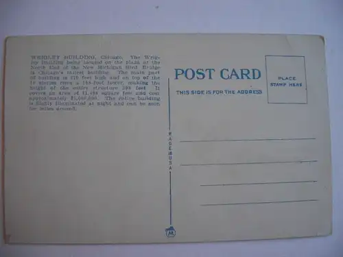 Alte AK Chicago Illinois Wrigley Building [A1323]