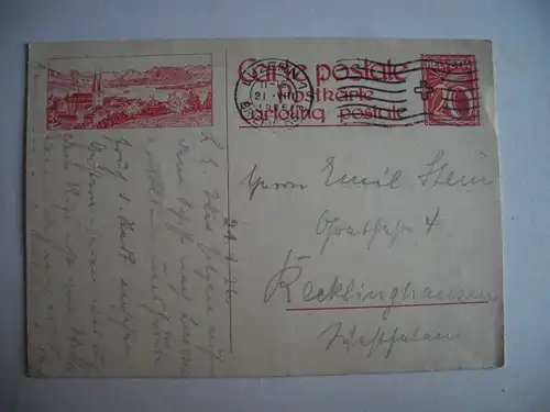 Alte AK Ganzsache Luzern 1926 [R1]