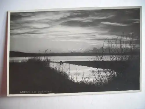 Alte AK Fotokarte Abend am Obersee Bodensee [R29]