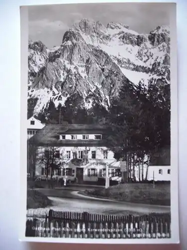 Alte AK Gasthaus Post Klais Karwendelspitzen [R58]