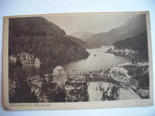 Alte AK Wiestalsee mit Staumauer Salzburg [R398]