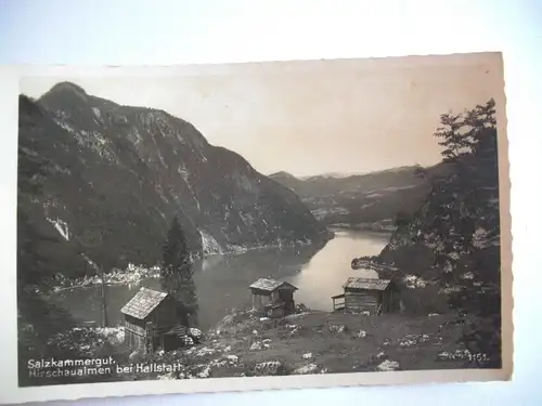 Alte AK Salzkammergut Hirschaualmen Hallstadt [R405]