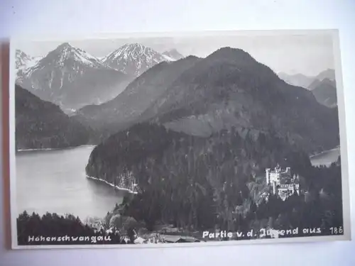 Alte AK Fotokarte Hohenschwangau  [R66]