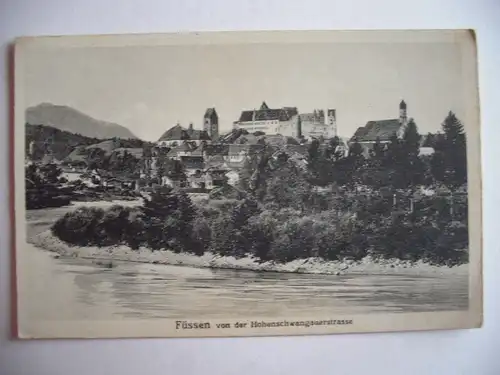 Alte AK Füssen v. d. Hohenschwangauerstraße [R90]