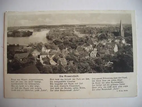 Alte AK Eutin Die Rosenstadt Gedicht L. Weiss [B152]
