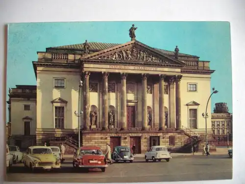 Alte AK Berlin Deutsche Staatsoper Autos [B265]