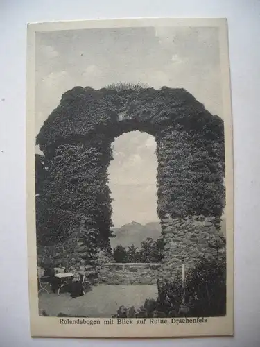 Alte AK Rolandsbogen Ruine Drachenfels [B285]