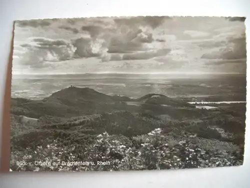 Alte AK Blick vom Ölberg auf Drachenfels Rhein [B292]