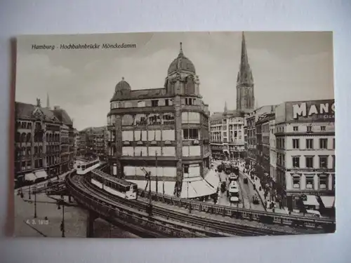 Alte AK Hamburg Hochbahnbrücke… Nachdruck 1972 [B143]