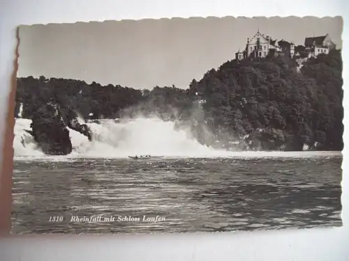 Alte AK Der Rheinfall Schloß Laufen [B21]