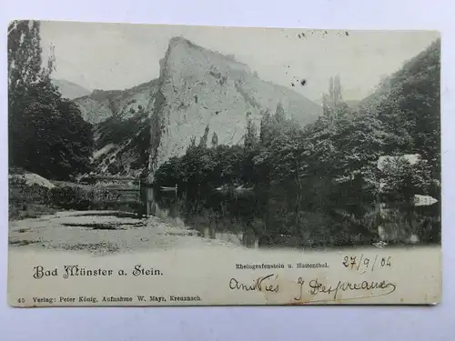 Alte AK Bad Münster am Stein 1904 [aO1010]