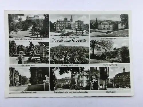 Alte AK Coburg Mehrbildkarte [aO1012]