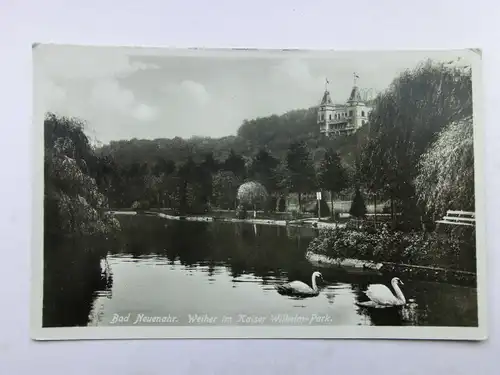 Alte AK Bad Neuenahr Weiher Kaiser Wilhelm Park [aO1034]