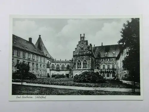 Alte AK Bad Bentheim Schloßhof [aO1037]