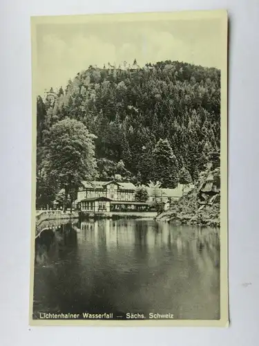 Alte AK Lichtenhainer Wasserfall Sächsische Schweiz [aO1057]