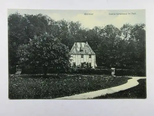 Alte AK Weimar Goethes Gartenhaus im Park  [aO1098]