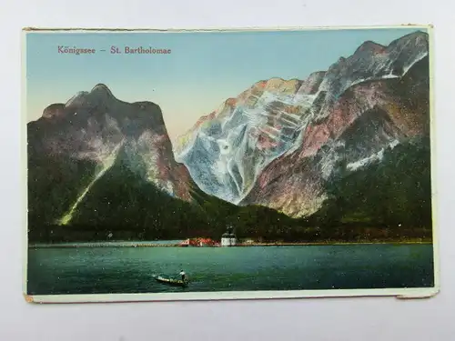 Alte AK Berchtesgaden Königssee St. Bartholomae [aO1133]