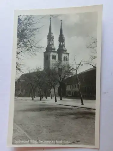 Alte AK Schönebeck Salzelmen Breiteweg Jakobikirche [aO22]