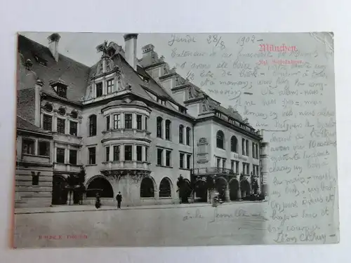 Alte AK München Kgl. Hofbräuhaus 1902 [aO67]