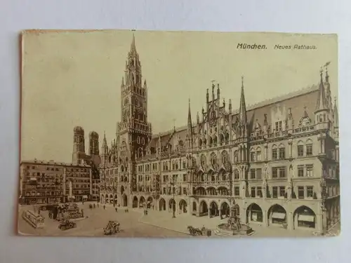 Alte AK München Neues Rathaus [aO68]