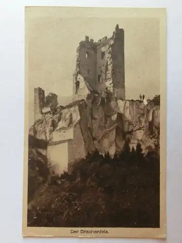 Alte AK Der Drachenfels Siebengebirge Bad Honnef [aO92]