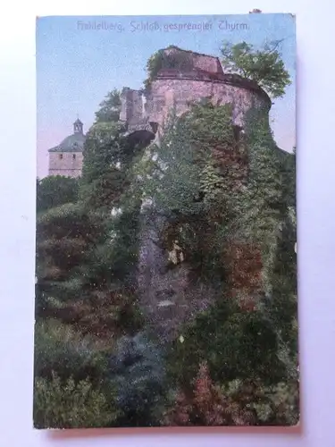 Alte AK Heidelberg Schloß gesprengter Turm um 1910 [aO104]