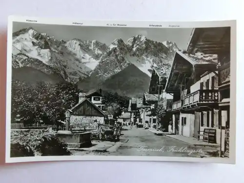 Alte AK Garmisch Partenkirchen Frühlingsstraße [aO115]