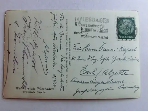 Alte AK Wiesbaden Griechische Kapelle [aO189]