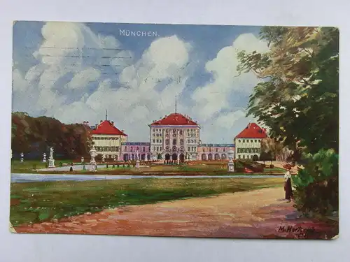 Alte AK München Schloß Nymphenburg [aO239]