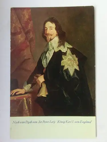 Alte AK Künstlerkarte König Karl I. Von England [aT593]