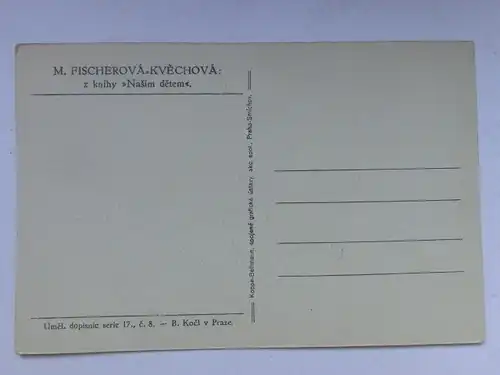 Alte AK Künstlerkarte Marie Fischerova Kvechova handcol.  [aT628]