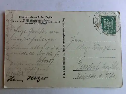 Alte AK Oybin Johannissteinbaude [aT633]