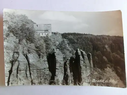 Alte AK Fotokarte Hohnstein Der Brand Sächsische Schweiz [aT636]