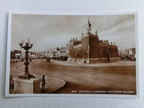 Alte AK Bari Fortino e Lungomare Cristoforo Colombo [aT737]