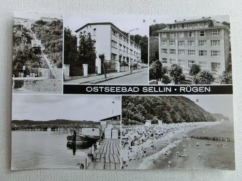 Alte AK Ostseebad Sellin Rügen Mehrbildkarte [aT747]