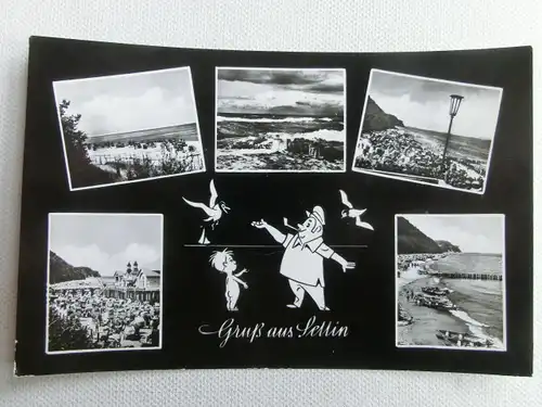 Alte AK Ostseebad Sellin Rügen Mehrbildkarte [aT750]